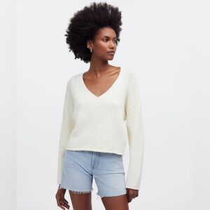 Madewell deep-v boxy sweater